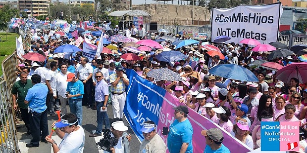 Marcha en Per en contra de la ideologa de Gnero