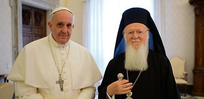 Francisco expresa a Bartolom su confianza en que el dilogo ecumnico permitir la unin entre catlicos y ortodoxos