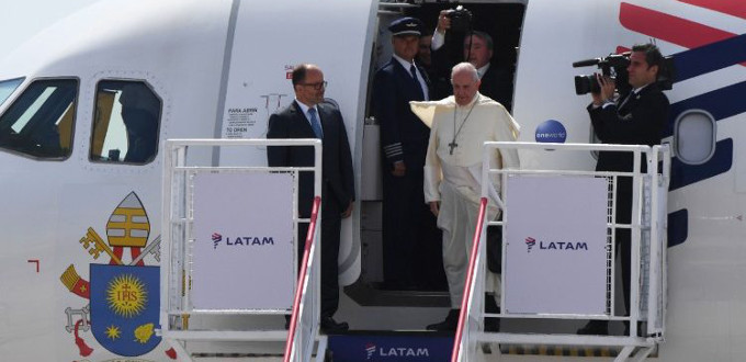 El Papa llega a Per