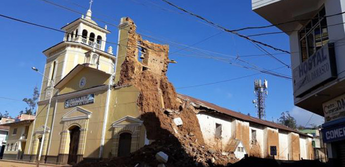 Per: se desploma la torre de una Iglesia en Cajamarca sin causar vctimas