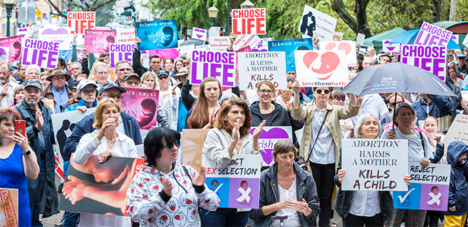 Grupo provida expone a los parlamentarios estatales que votaron para legalizar el aborto en Australia