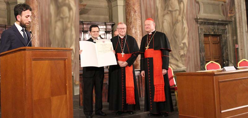 Premio de las Academias Pontificias de Teologa y de Santo Toms de Aquino 2018 para los profesores Stefano Abbate y Javier Pueyo