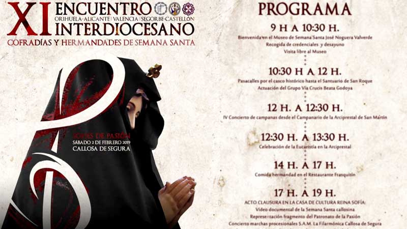 Callosa del Segura en Alicante acogi el XI Encuentro Interdiocesano de Cofradas y Hermandades de Semana Santa