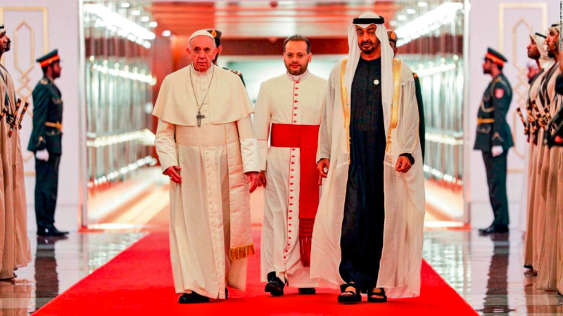 El Papa inici su Viaje Apostlico a los Emiratos rabes Unidos