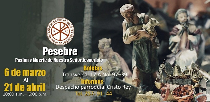 Una parroquia en Bogot exhibe un pesebre sobre la Pasin y Muerte de Nuestro Seor Jesucristo
