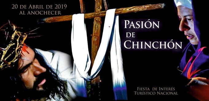 Ms de 200 intrpretes representaron el Va Crucis viviente en la localidad de Chinchn