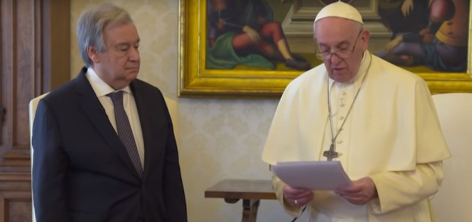 El Papa y el Secretario General de la ONU graban un videomensaje conjunto en defensa de la dignidad humana