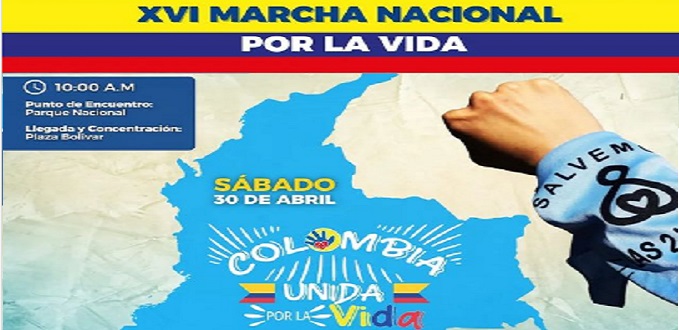 Se realizar una nueva Gran Marcha Nacional por la Vida en Colombia