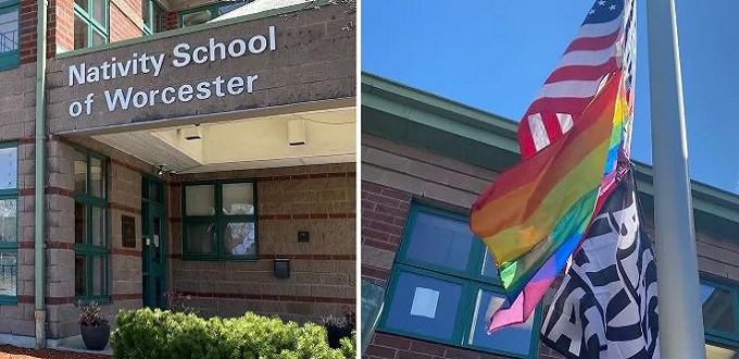 El obispo de Worcerster retira la condicin de catlica a una escuela jesuita por ondear banderas del Orgullo Gay y BLM