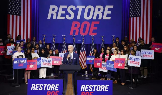 Joe Biden pide el voto para los demcratas en noviembre a fin de aprobar una ley federal proabortista
