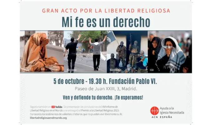 Ayuda a la Iglesia Necesitada celebrar un acto por la libertad religiosa en la sede de la Fundacin Pablo VI en Madrid
