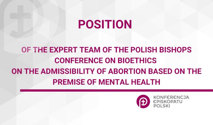 Expertos en biotica de la Conferencia Episcopal polaca niegan que sea admisible el aborto por enfermedad mental de la madre
