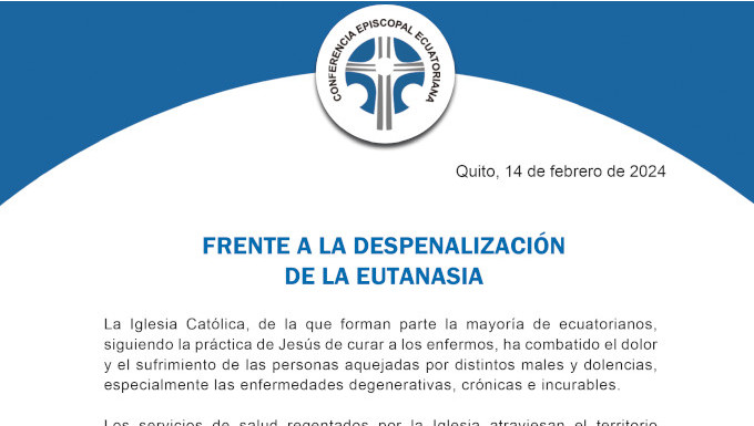 Los obispos de Ecuador califican de diablico el fallo de la Corte Constitucional que legaliza la eutanasia