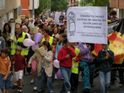 Manifestacin en Villalba contra la apertura de una clnica abortista