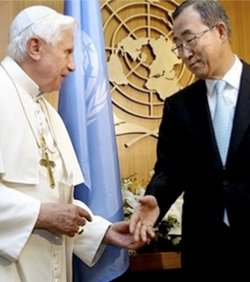Benedicto XVI solicita en un mensaje a la ONU que quienes abusen de los recursos naturales paguen el costo que ello supone