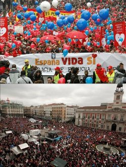 Éxito de la manifestación por la vida y contra el aborto celebrada en Madrid