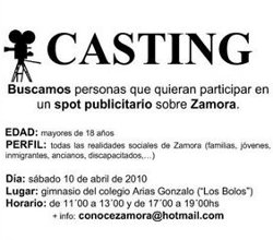 La diócesis de Zamora convoca un casting para un vídeo promocional de cara a la JMJ 2011