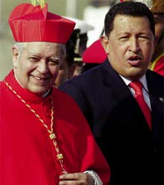 El cardenal Urosa ratifica sus crticas a Hugo Chvez ante la Asamblea Nacional de Venezuela