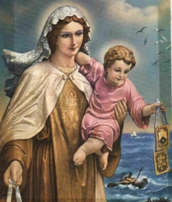 El cardenal Bertone entrega a Chile la imagen de la Virgen del Carmen con motivo del Bicentenario de su independencia