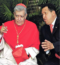 El cardenal Urosa se alegra del regreso de Hugo Chvez a Venezuela