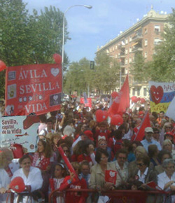 Los defensores de la vida se manifiestan ante el hotel que acoge a los que se lucran con la muerte