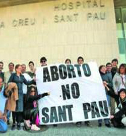 Hospitales vinculados a la Iglesia en Catalua siguen practicando abortos