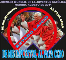 Prohiben el recorrido de la manifestación contra el Papa del 17 de agosto