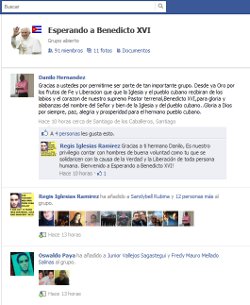 Opositores a la dictadura comunista cubana crean el grupo Esperando a Benedicto XVI en facebook