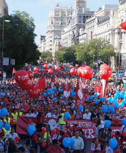 Miles de espaoles participan en la Marcha Por el derecho a vivir, aborto cero
