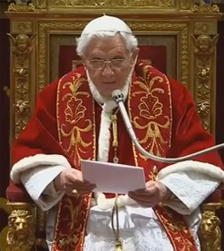 Benedicto XVI promete reverencia y obediencia incondicional a su sucesor