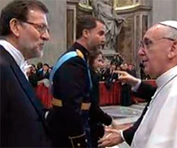 El papa Francisco recibirá el lunes a Mariano Rajoy