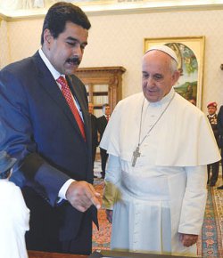 El Papa recibe al presidente de Venezuela