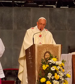 Santa Misa en la catedral de Ro del Papa Francisco con obispos, sacerdotes y seminaristas