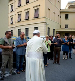 El Papa visitó el viernes el barrio industrial de la Ciudad del Vaticano