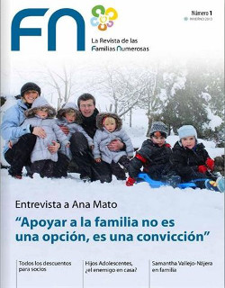 La Federacin Espaola de Familias Numerosas  lanza la primera revista especializada en el colectivo