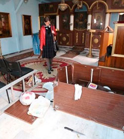 Comienzan los habituales actos de vandalismo contra iglesias en vsperas de elecciones turcas