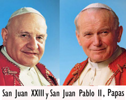 Misa de canonización de Juan XXIII y Juan 
Pablo II