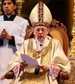 El cardenal Cipriani critica a quienes desean que la voz de la religin se silencie