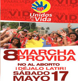 Colombia: La octava Marcha por la Vida tendr lugar el 17 de mayo