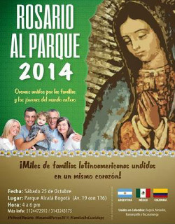 Bogot: El sbado se celebrar el Rosario al Parque para orar por las familias y jvenes del mundo
