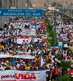 Medio milln de personas marchan en Per contra el aborto y la unin civil gay