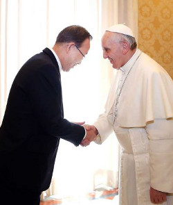 Encuentro privado entre el Papa y el Secretario General de las Naciones Unidas