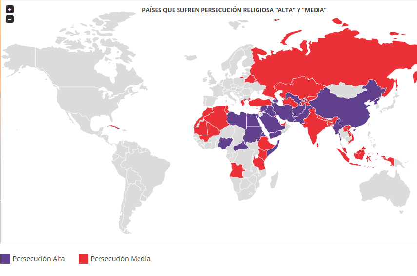 20 pases en la categora de alta persecucin religiosa