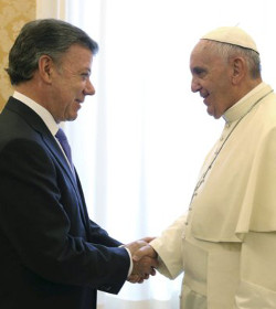 Santos anuncia la visita del Papa a Colombia en el primer trimestre del 2017