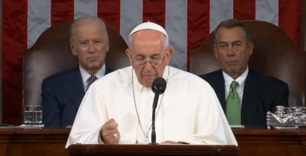 El Papa pide adoptar la regla de oro de Cristo en su discurso ante el Congreso de los Estados Unidos