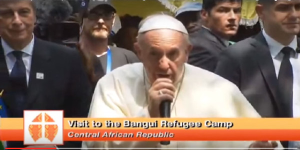 Papa Francisco: Que ustedes puedan vivir en paz cualquiera que sea la etnia, la cultura, la religin
