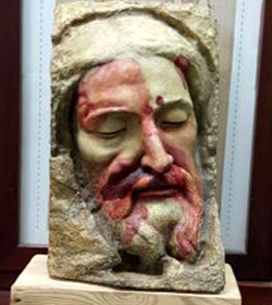 El Centro espaol de Sindonologa muestra un busto con el rostro de la Sbana Santa