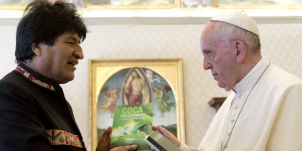 Evo Morales recomienda al Papa que tome coca