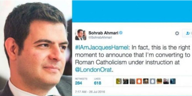 El periodista Sohrab Ahmarí anuncia su conversión al catolicismo tras el asesinato del P. Jacques Hamel