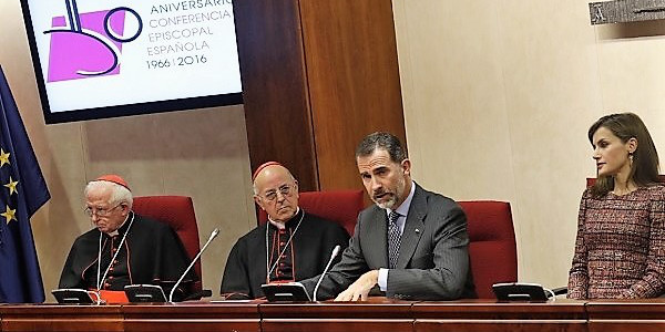 Felipe VI: «Los españoles debemos reconocer y agradecer a la Iglesia la intensa labor asistencial que desarrolla»